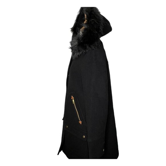 J.Crew Womens $385 Chateau Parka Italian Wool Black Size 4 BM948 Winter Coat - Picture 5 of 12